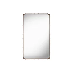 Adnet Rectangular Wall Mirror, tan