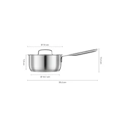 All Steel kasserolle 1,5 L