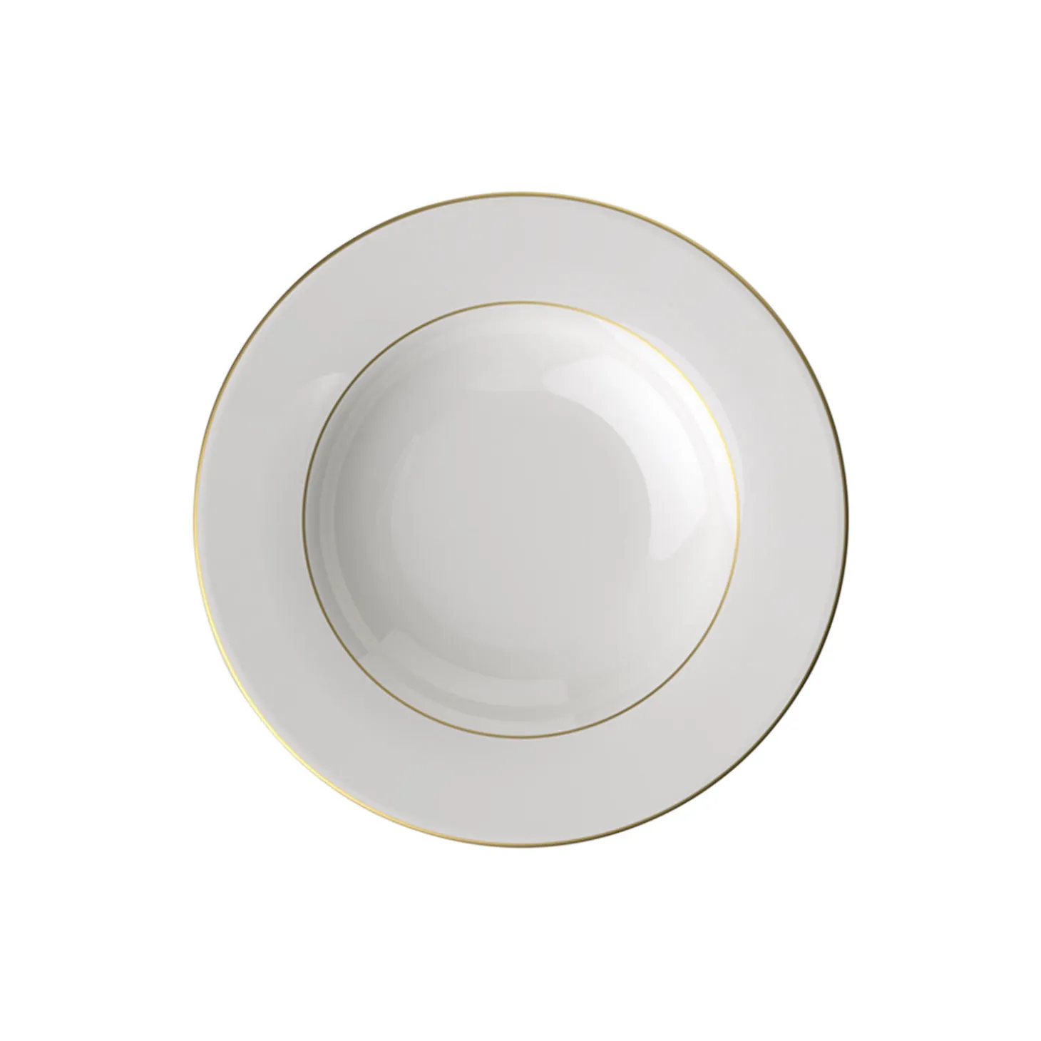 Anmut Gold Dyb Tallerken Ø 24 cm, hvid/guld