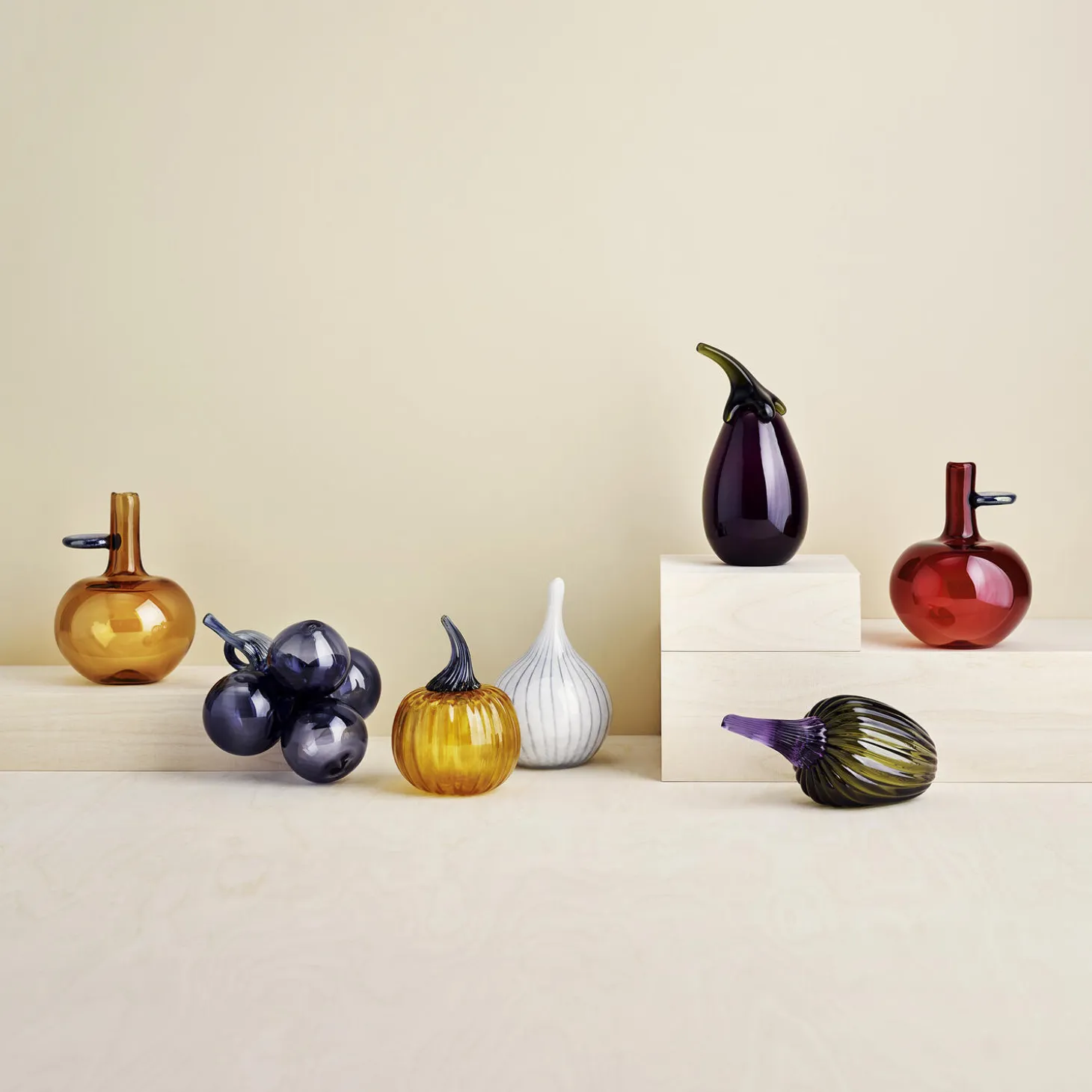 Aubergine glasfigur, lilac