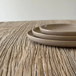 CAPRI Stor Tallerken, mat taupe