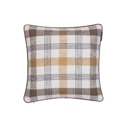 Checked Pillow Cover, olive/oat