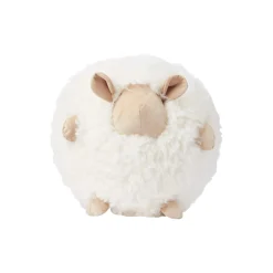 Cute Sheep rund pude Ø 26 cm, white/beige