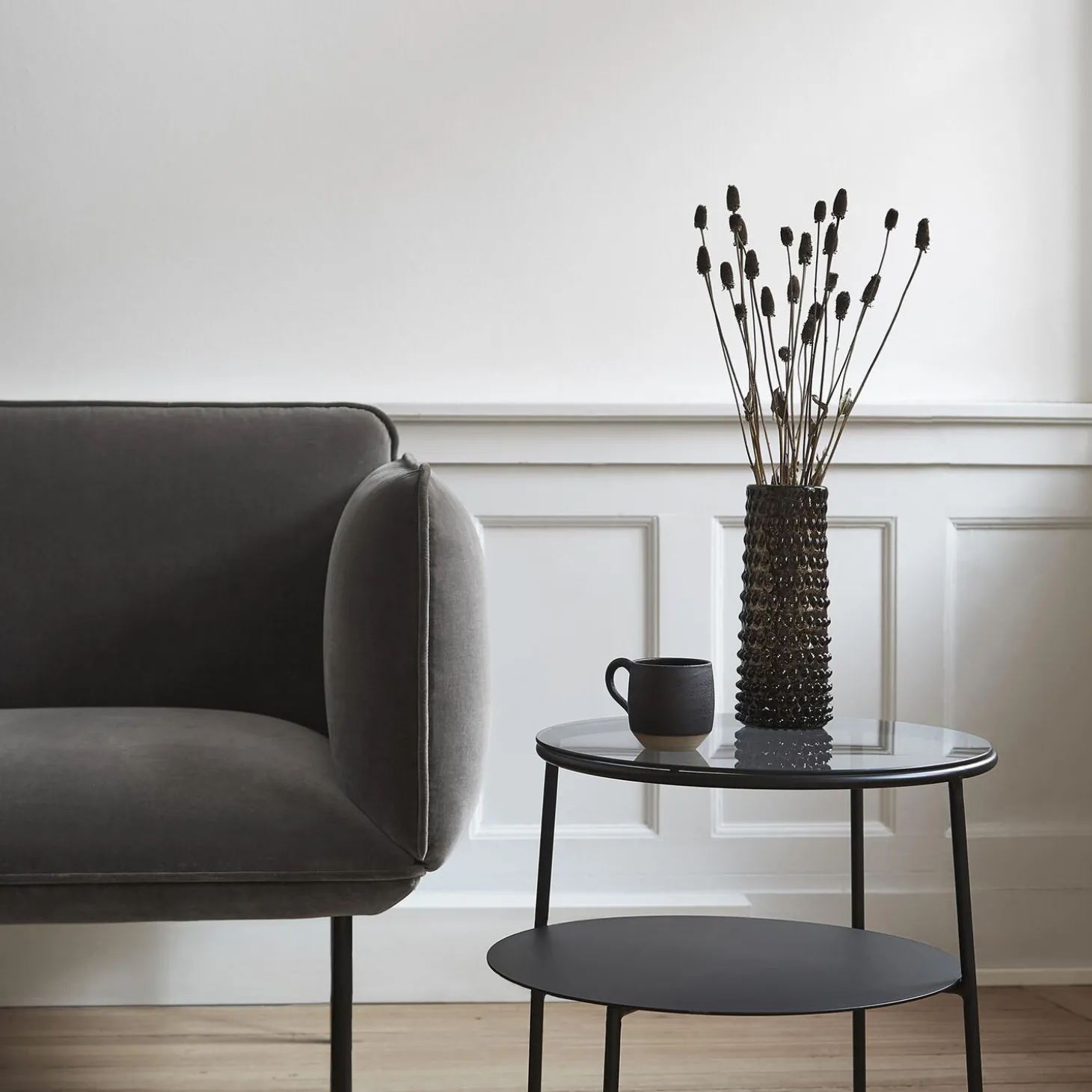 Danish Summer Carafe, black smoke