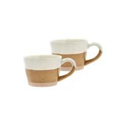 Evig krus med hank 2 stk., amber/creme