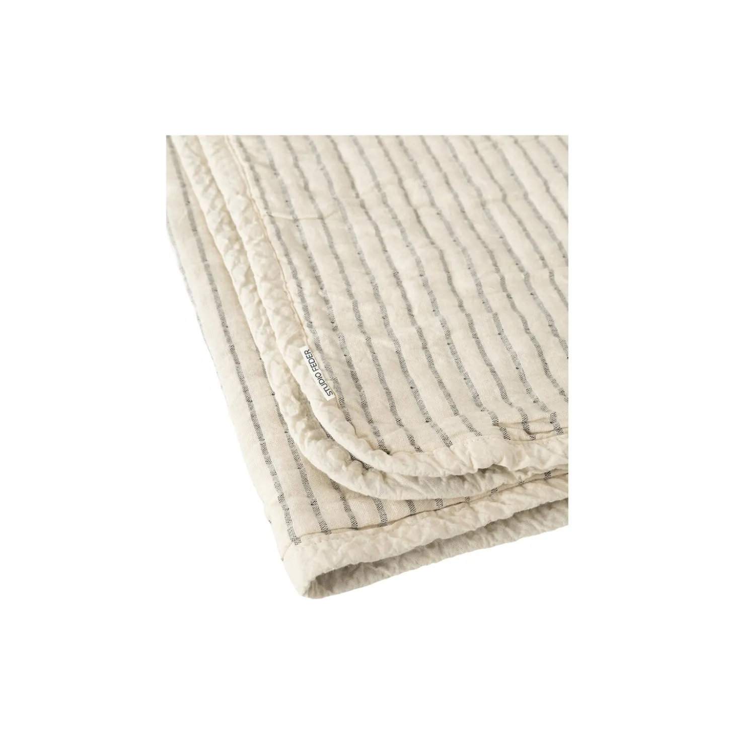 Faye sengetæppe, ivory stripe