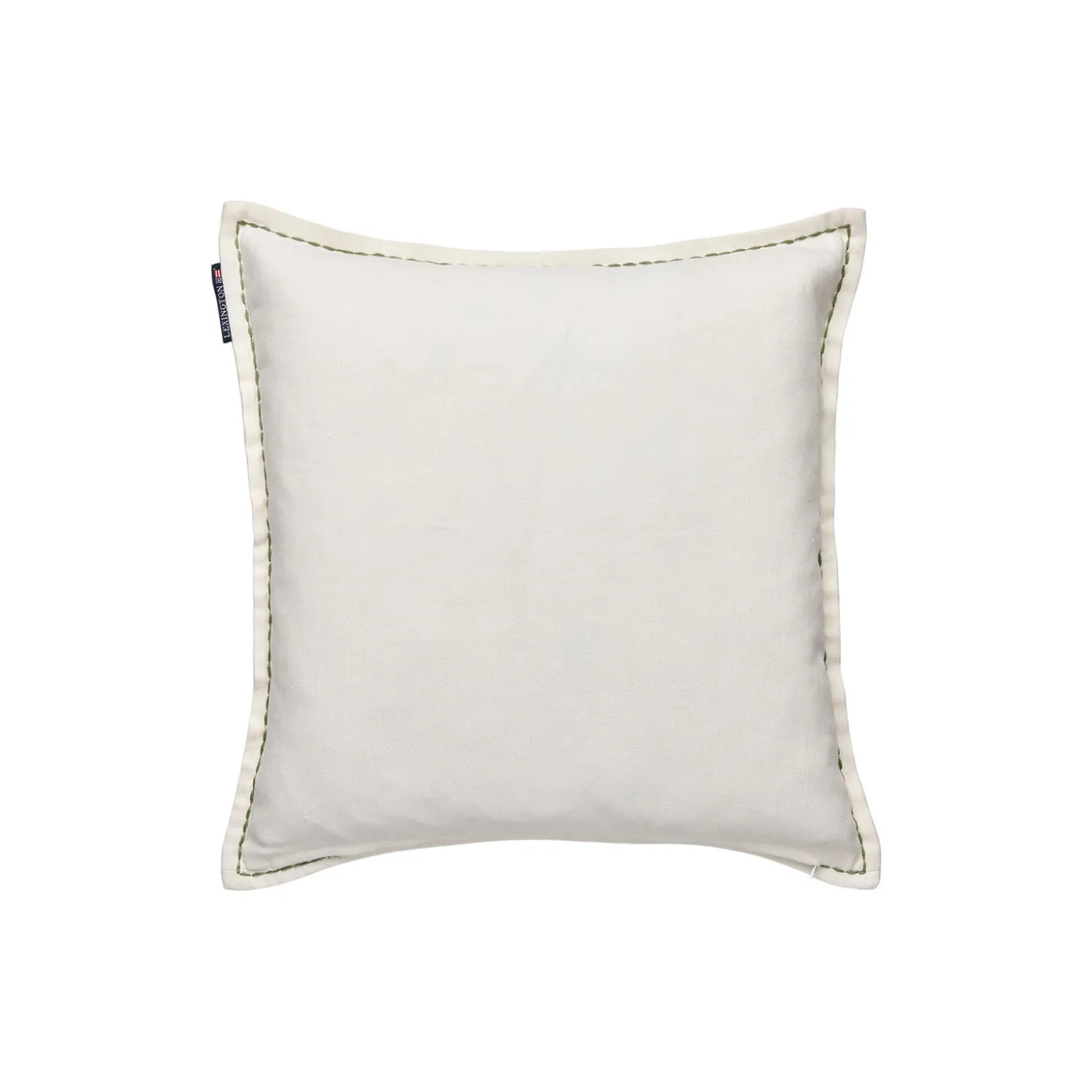 Flowers Bloom Linen/Cotton Cushion Cover, white/eucalyptus/pink