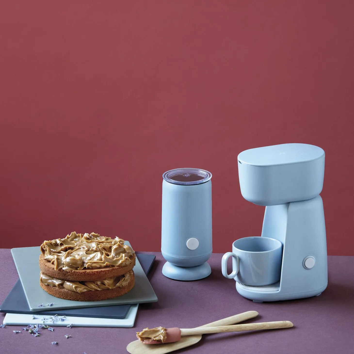 FOODIE single cup kaffemaskine, light blue