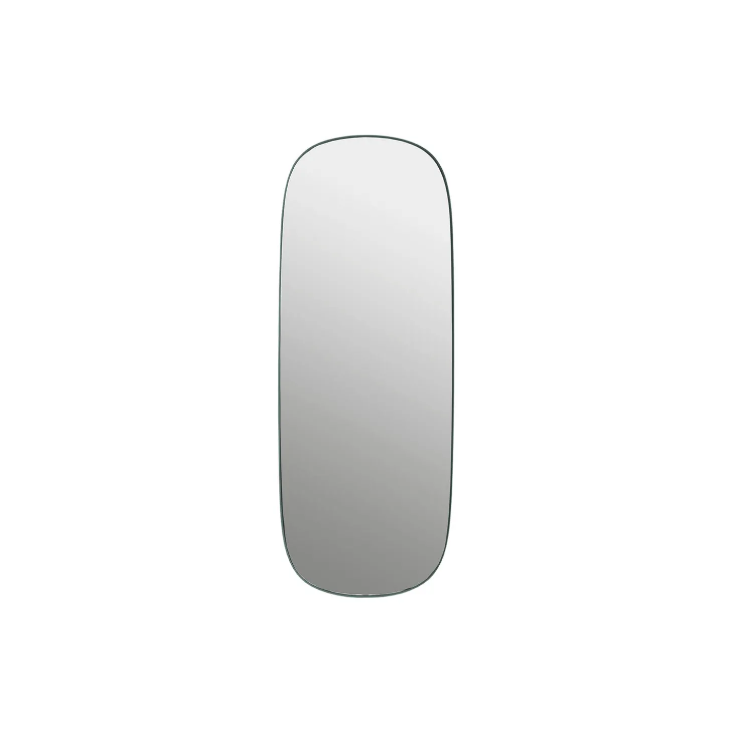 Framed Mirror, dark green/clear