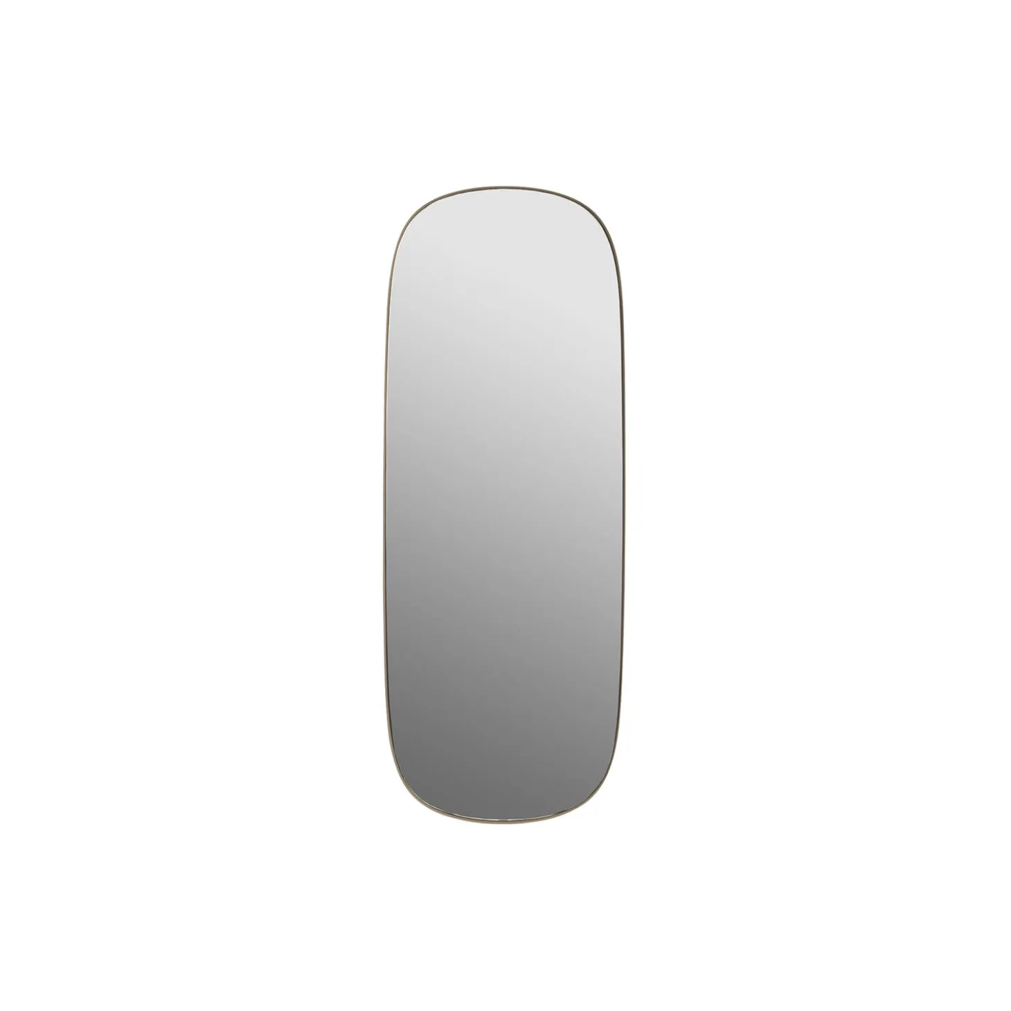 Framed Mirror, taupe/clear