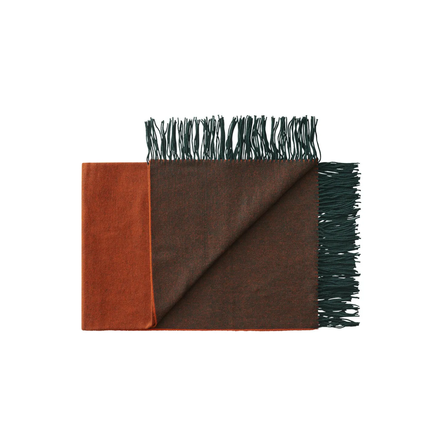 Franja plaid, 01236 green-orange