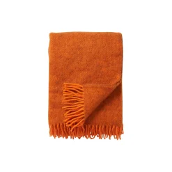 Gotland uld plaid, orange