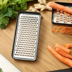 GRATE-IT rivejern med beholder, black