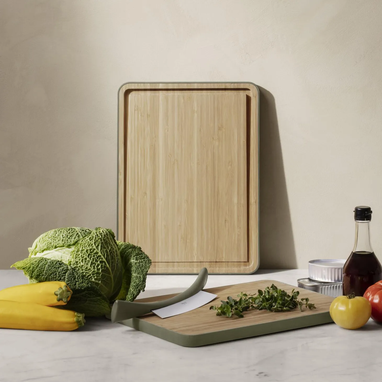 Green Tool bambusskærebræt med saftrille