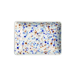 Helle A6 tallerken, blue-brown