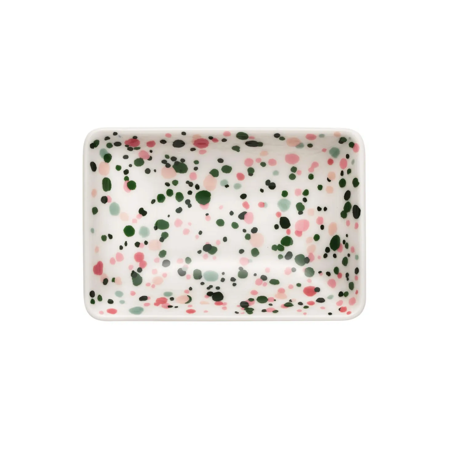Helle A7 tallerken, pink-green