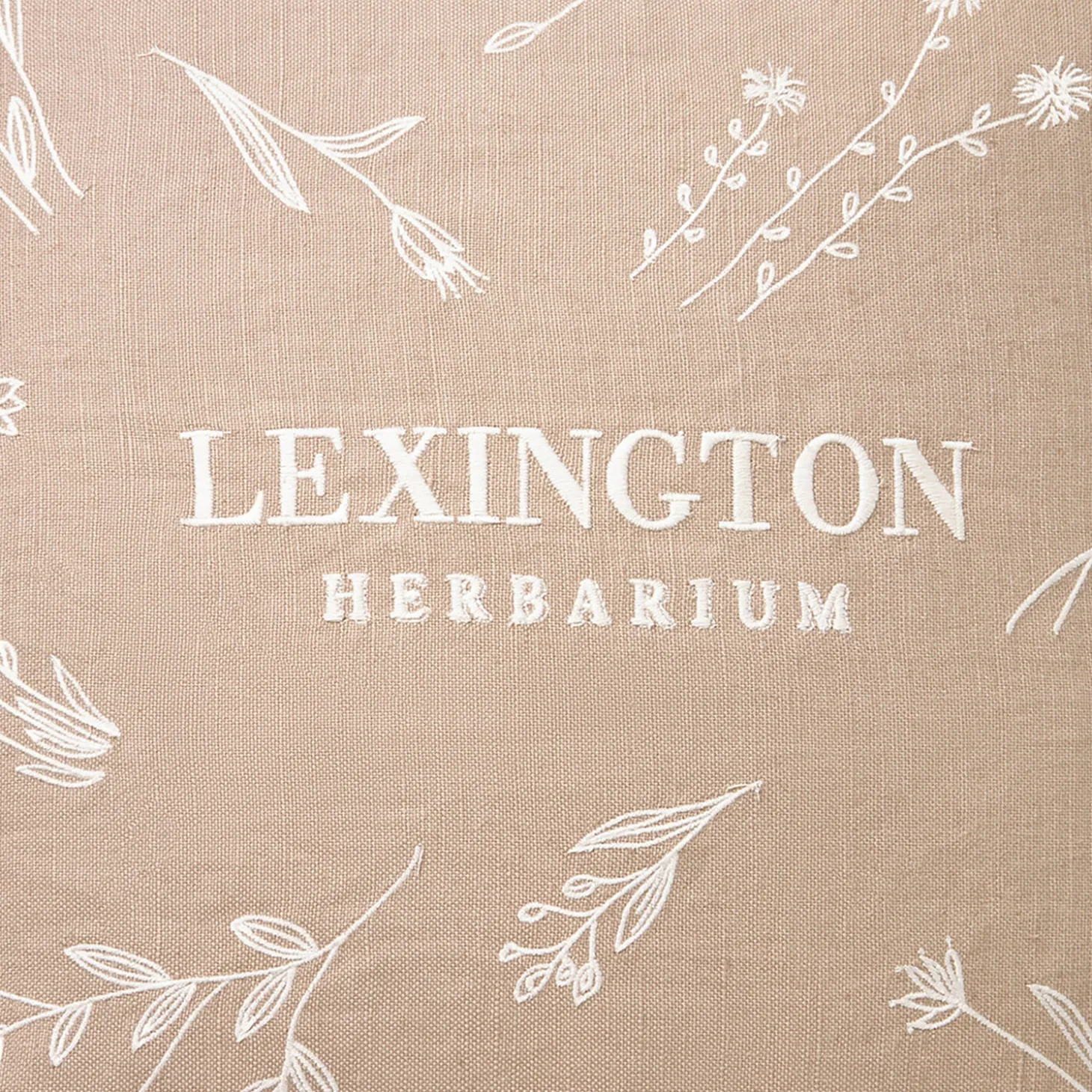 Herbarium Linen/Cotton Cushion Cover, beige/white