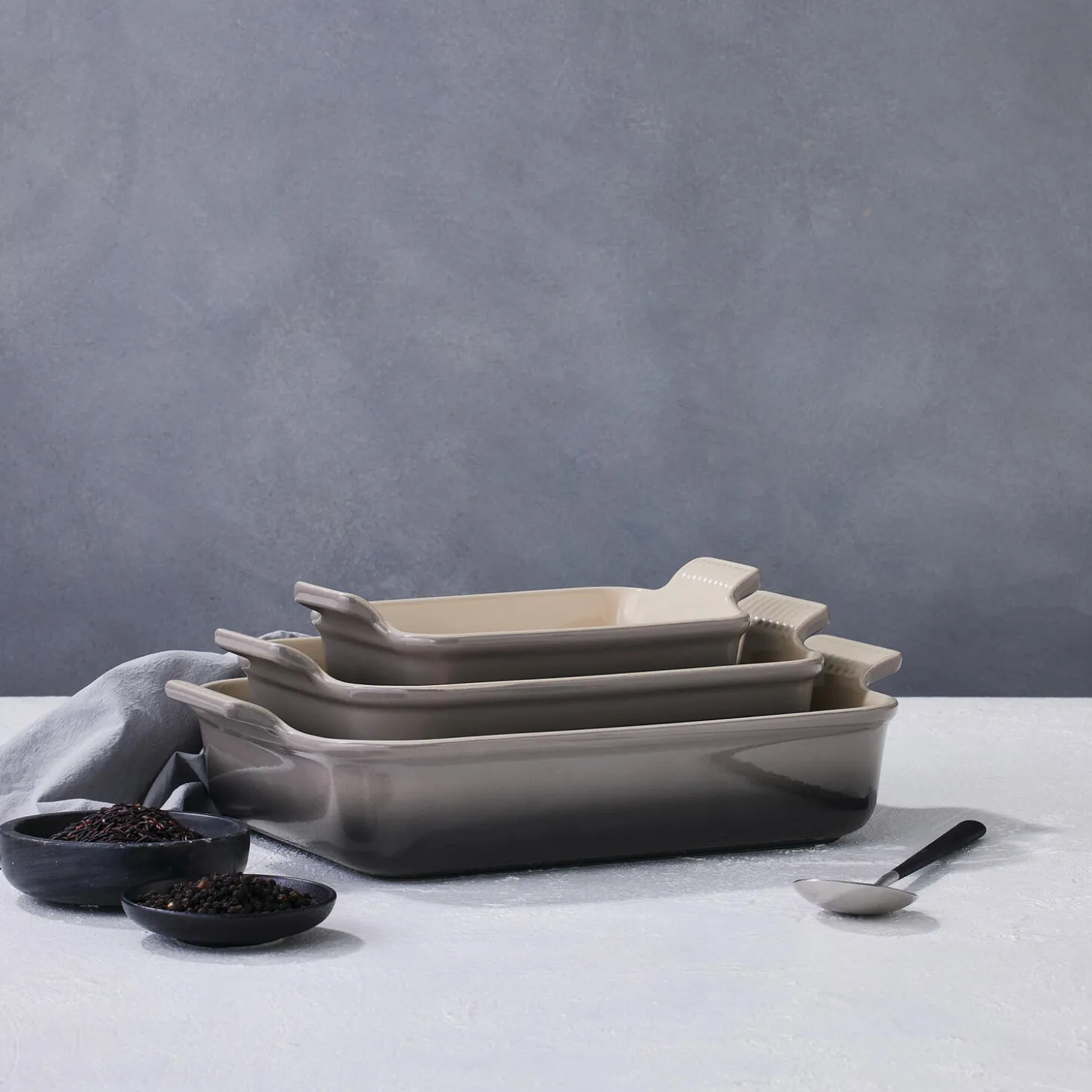 Heritage rektangulært fad 19 cm, flint