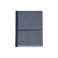 Herringbone plaid, dark blue/grey