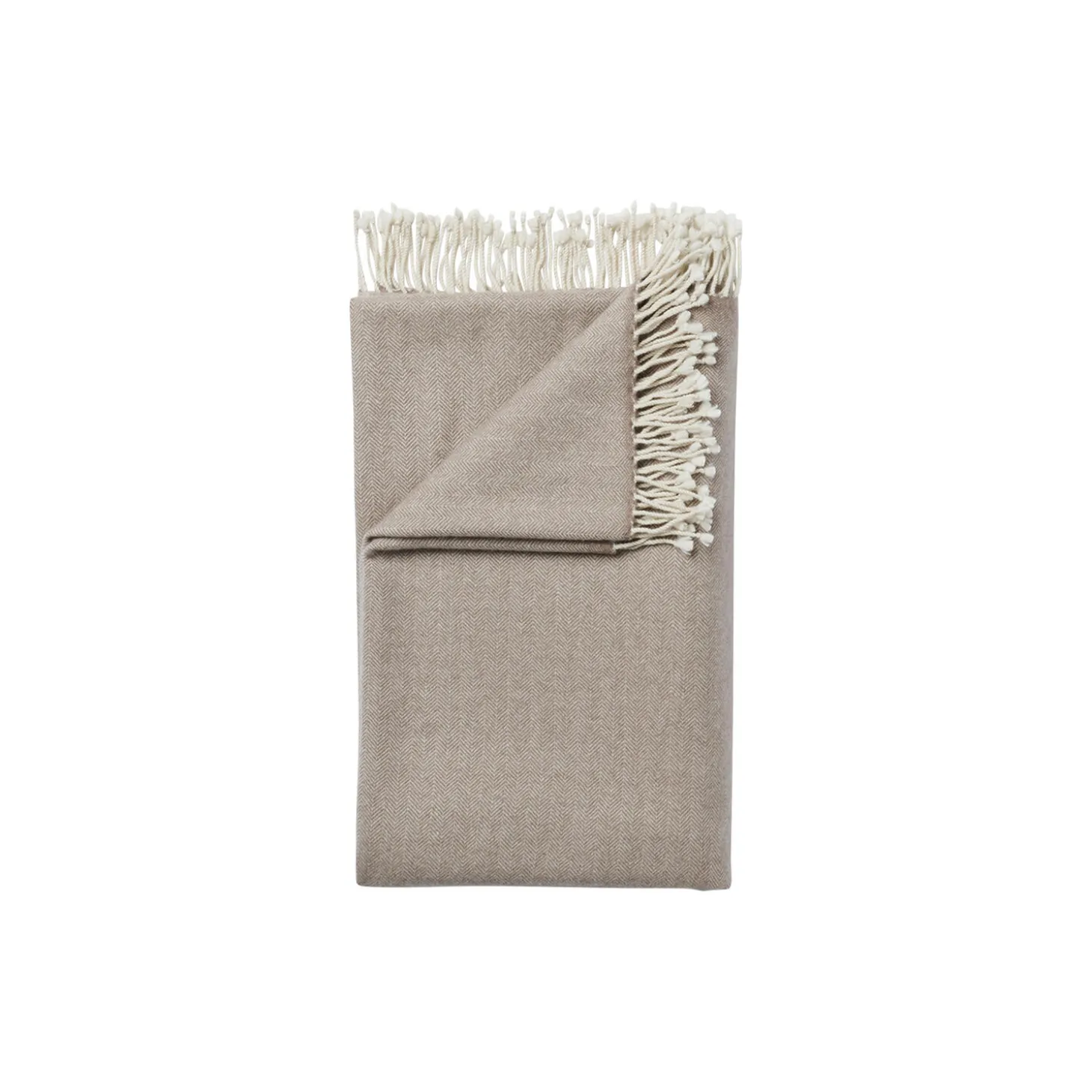 HERRINGBONE Throw, brown/white