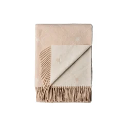 Icons Signature Star Recycled Wool Throw, beige/white
