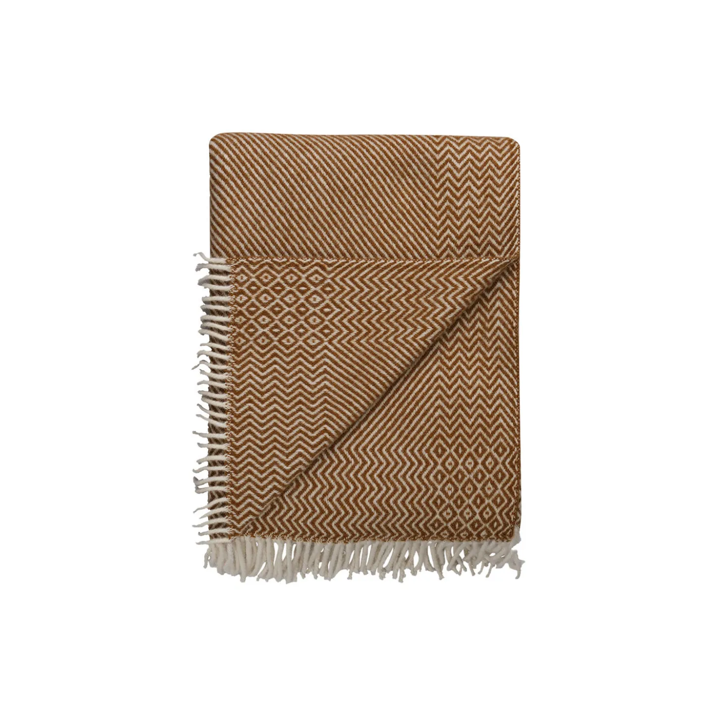 KATTEFOT Throw, burnt ochre