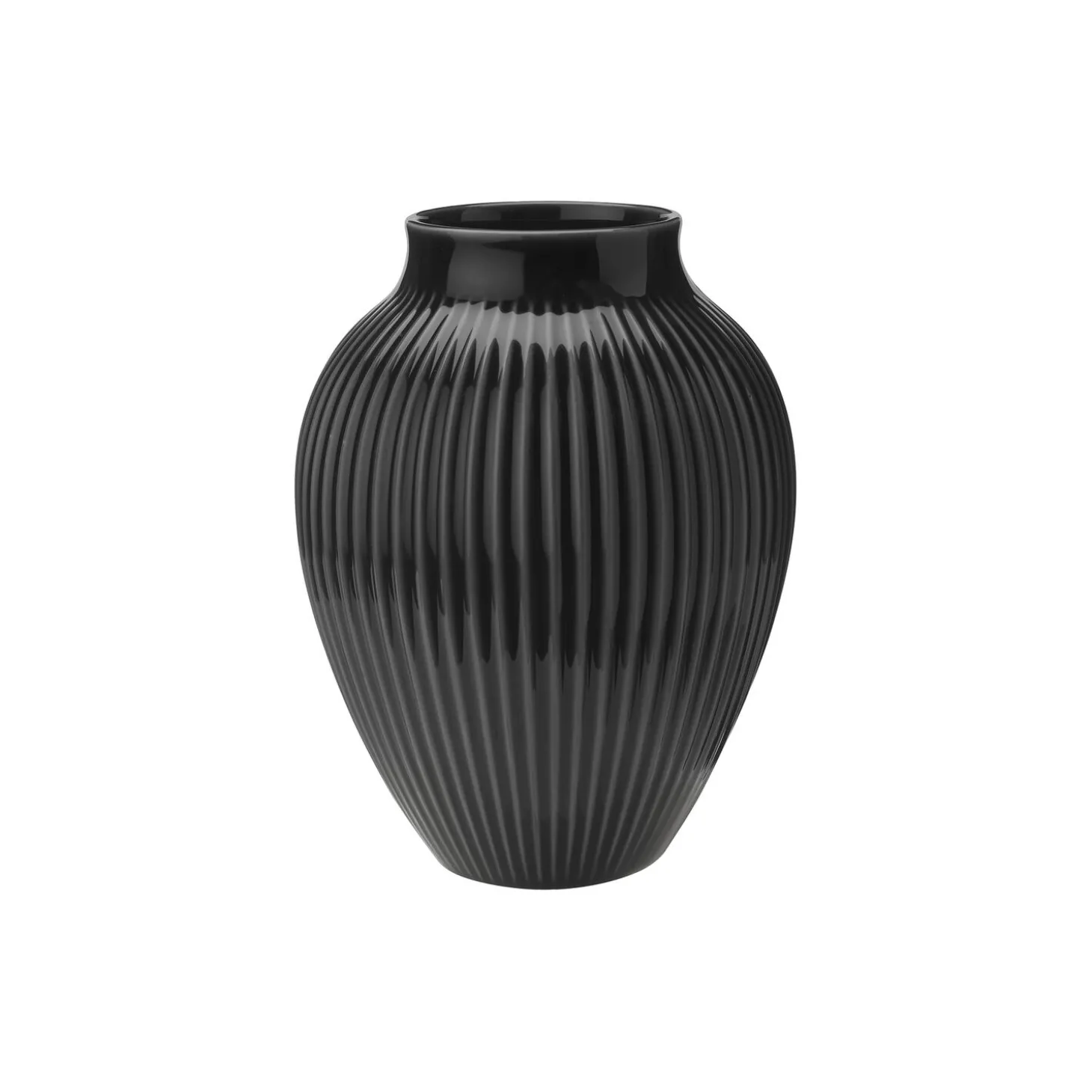 Knabstrup vase ripple, black
