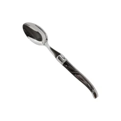 Laguiole Tradition spiseske, sort horn struktur