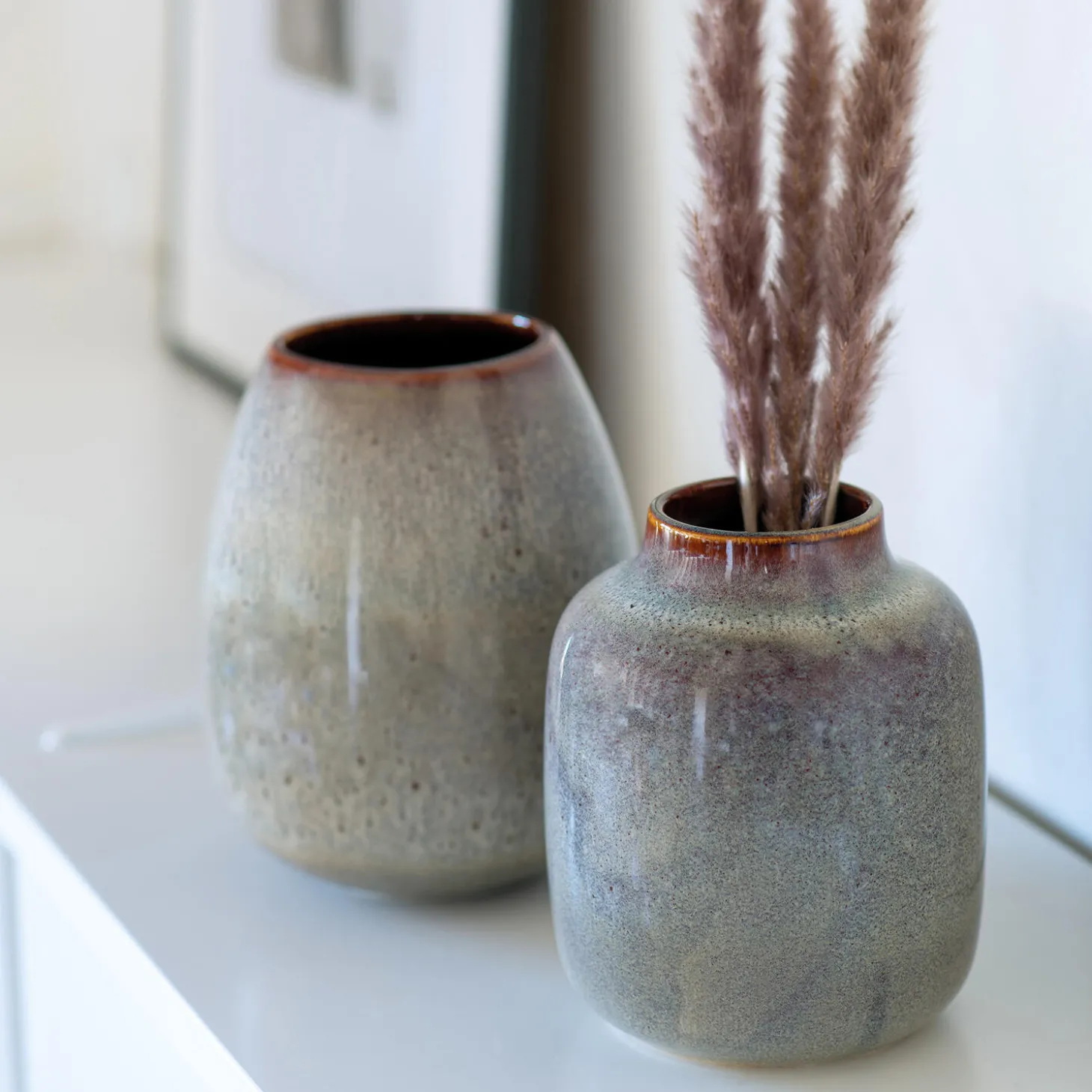 Lave drop vase, beige