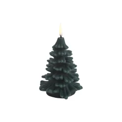 LED Christmas Tree Candle 12 cm, pine green