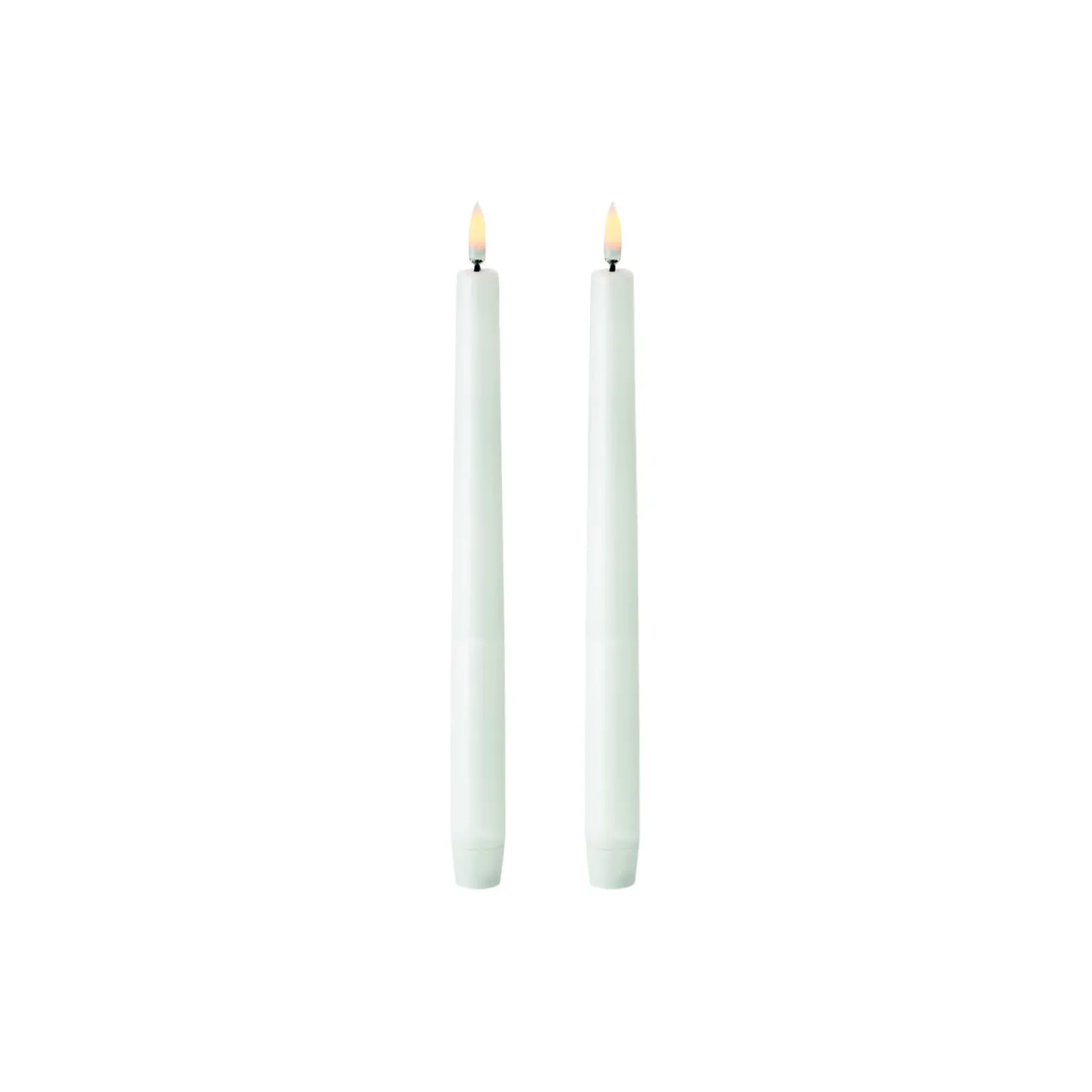 LED Classic Taper Candle 25 cm 2 pcs, nordic white