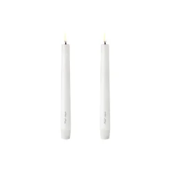 LED Kronelys 2-pak, hvid