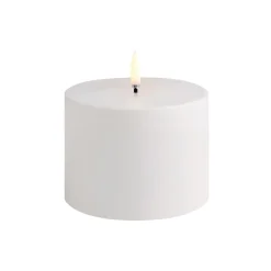LED Outdoor Pillar Candle 8 cm, white