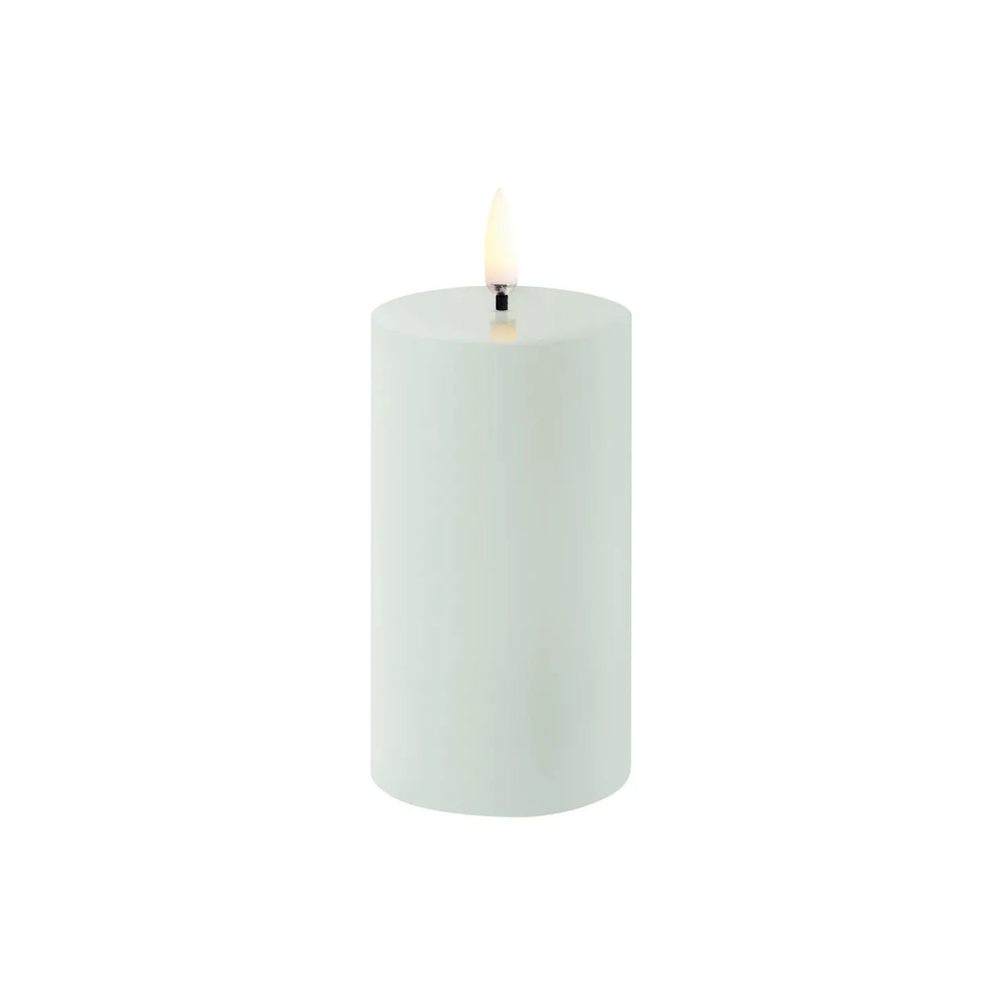 LED Pillar Candle 10 cm, dusty green