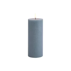 LED Pillar Candle 20 cm, hazy blue