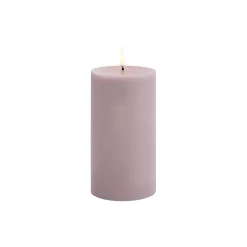 LED Pillar Candle 15 cm, light lavender