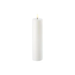 LED Pillar Candle 22 cm, nordic white