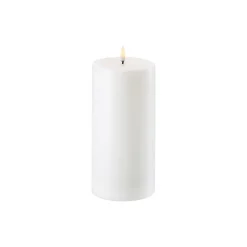 LED Pillar Candle 20 cm, nordic white