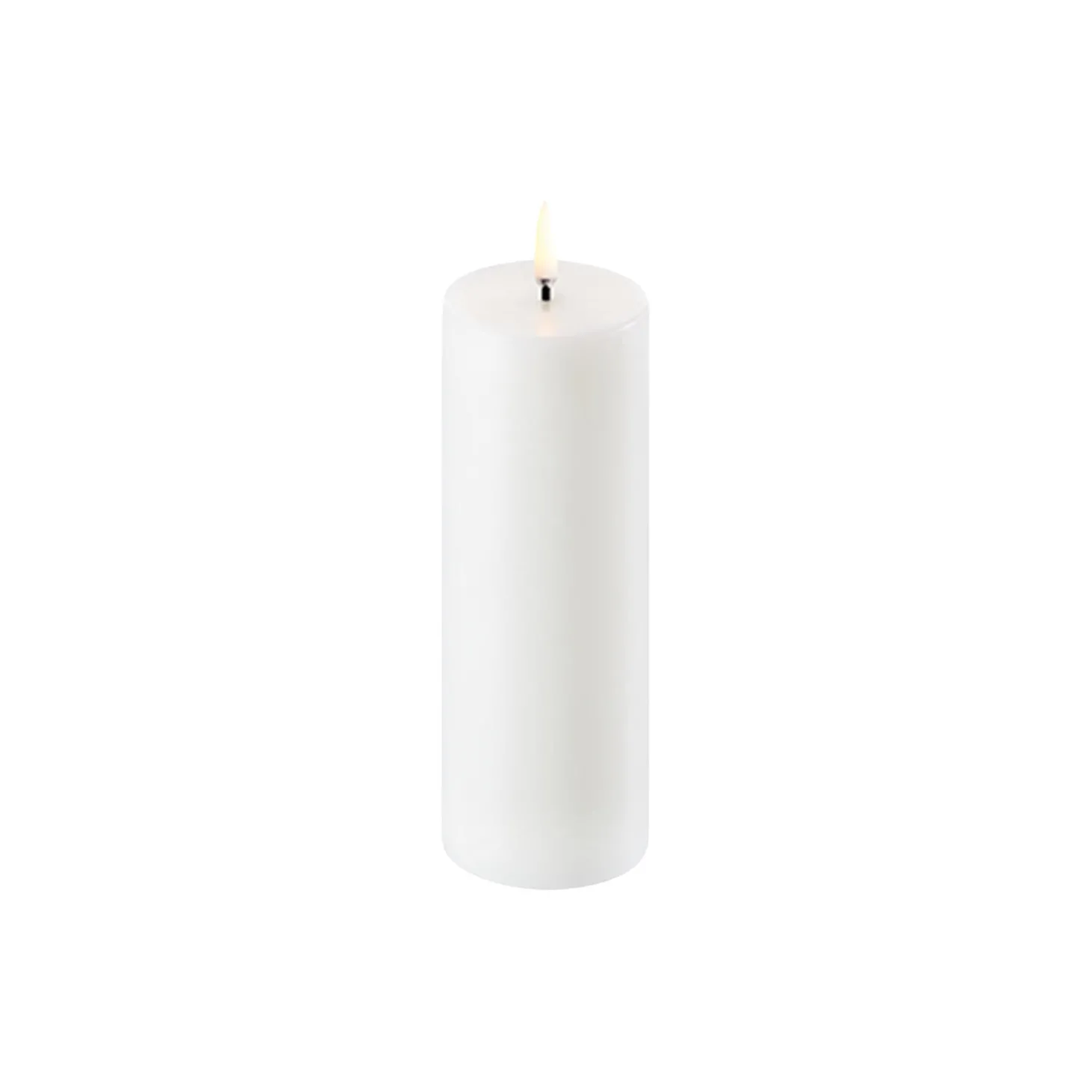 LED Pillar Candle 15 cm, nordic white