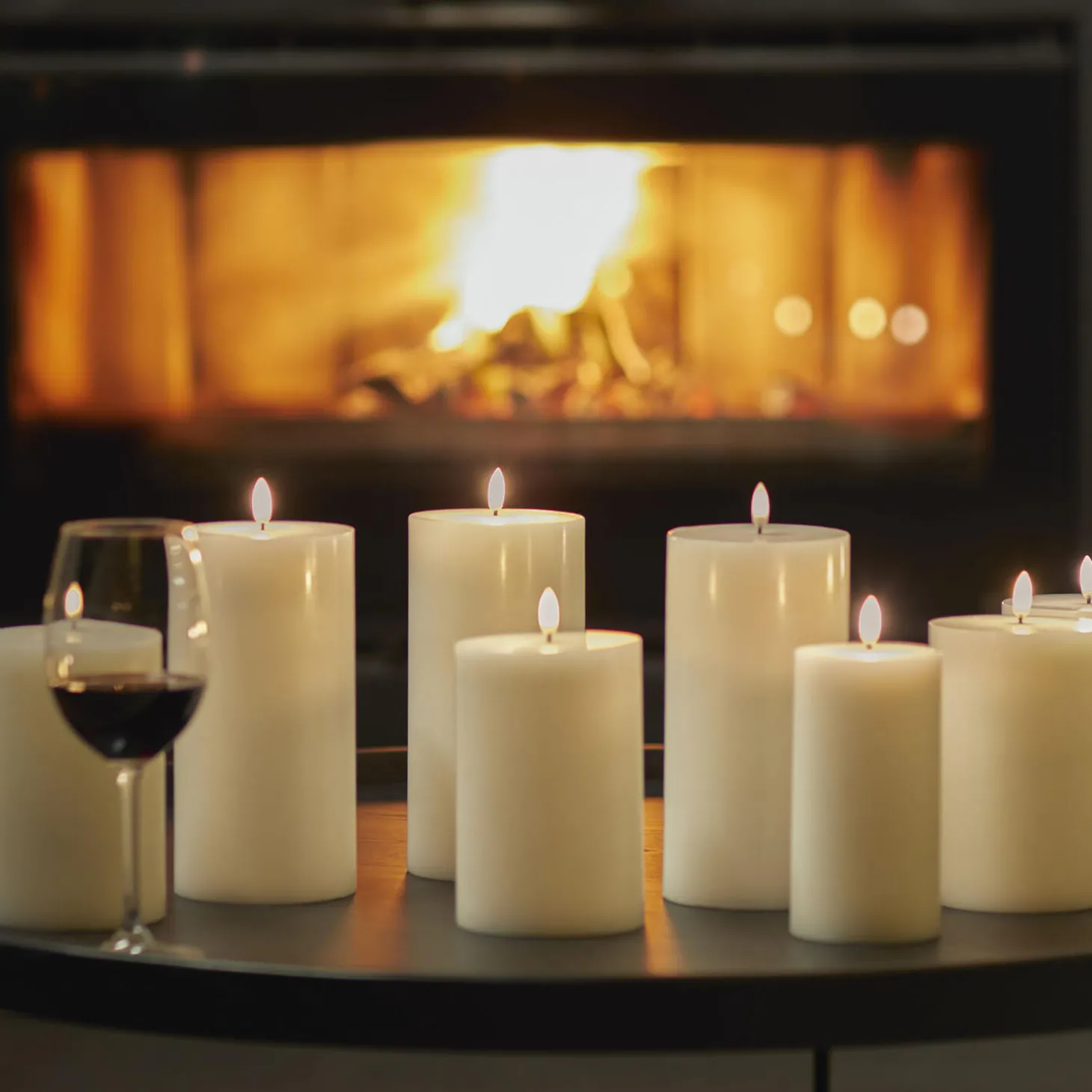 LED Pillar Candle 15 cm, nordic white