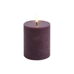 LED Pillar Candle 10 cm, plum