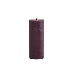 LED Pillar Candle 20 cm, plum