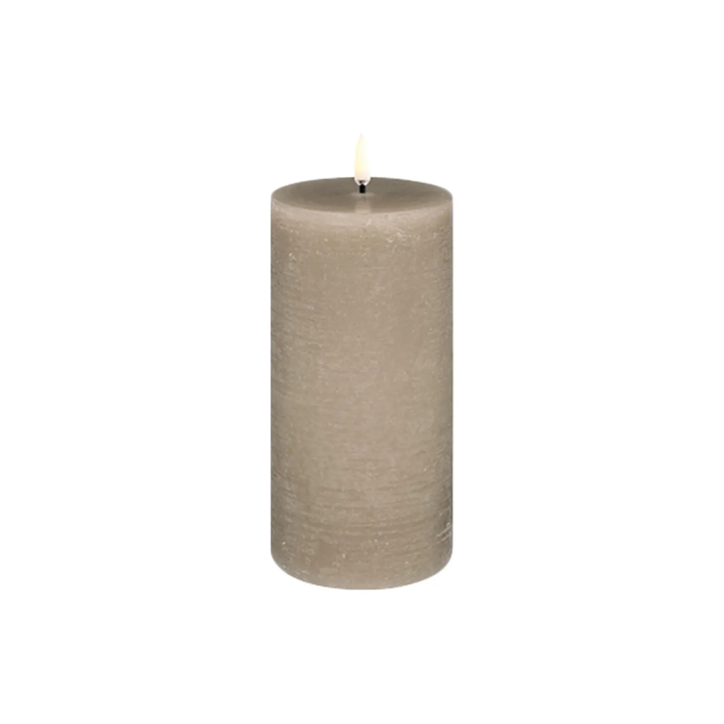 LED Pillar Candle 15 cm, sandstone