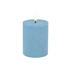 LED Pillar Candle 10 cm, sky blue