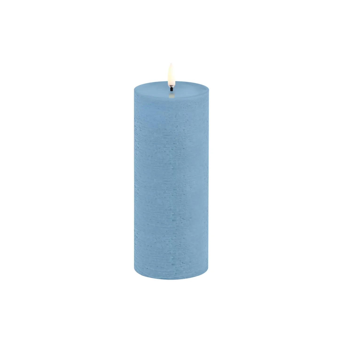 LED Pillar Candle 20 cm, sky blue