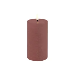 LED Pillar Candle 15 cm, terracotta
