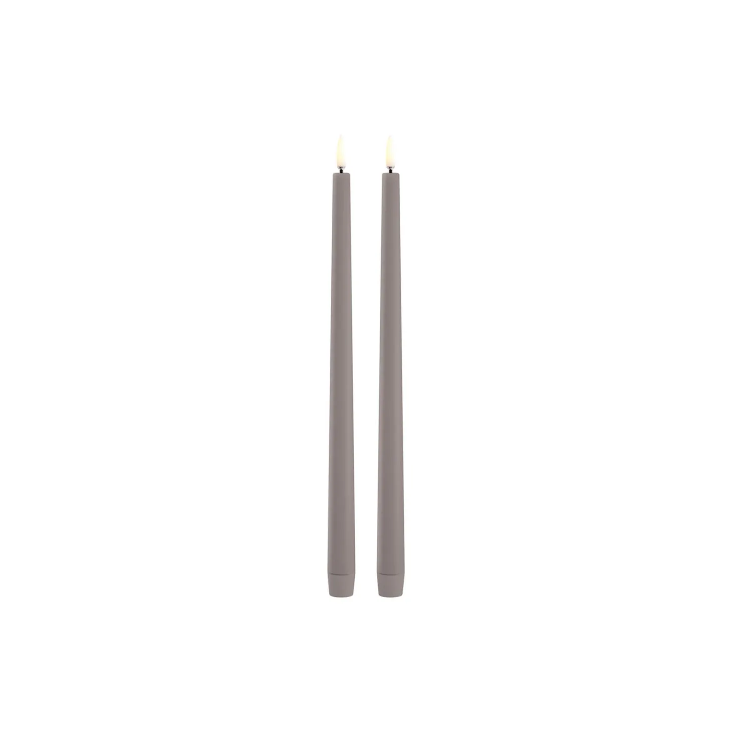 LED Slim Taper Candle 32 cm 2 pcs, sandstone