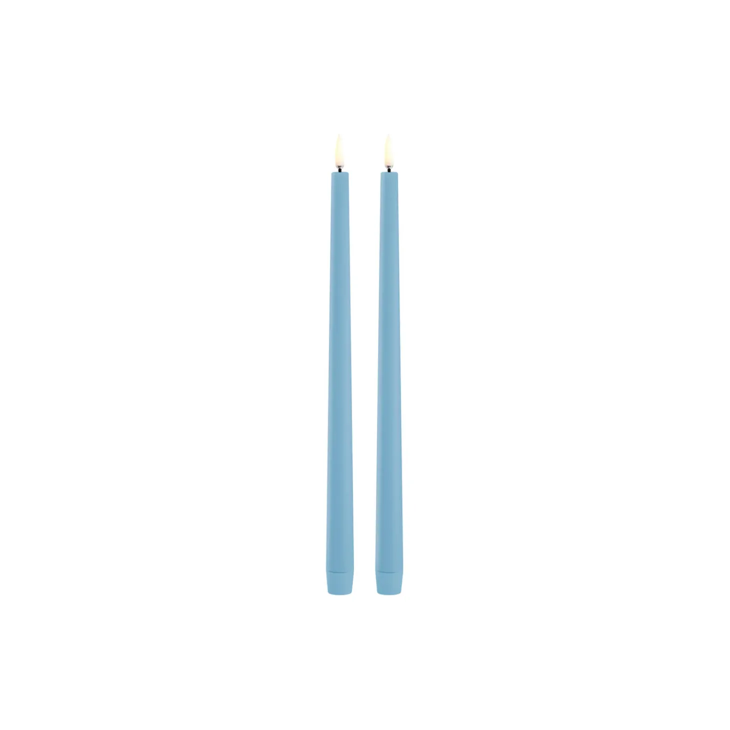 LED Slim Taper Candle 32 cm 2 pcs, sky blue