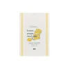 Lemon Poppy Organic Cotton Kitchen Towel, white/yellow