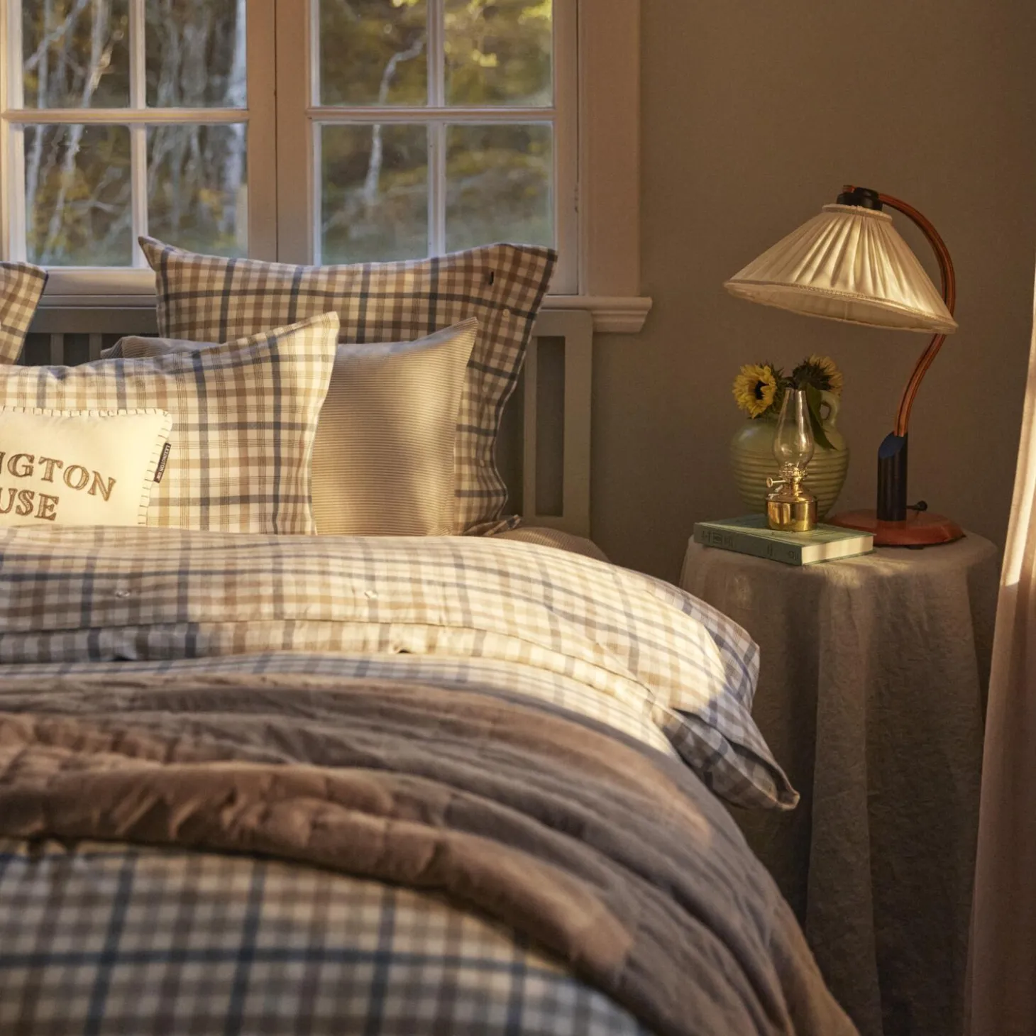 Lexington House Pillow, lt beige/olive